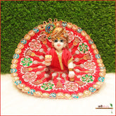 Shaneel Cutdana Moti Work Magenta Laddu Poshak